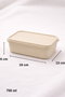 Hermia Juego de cajas de almacenamiento BU0054, 6 piezas, Crema